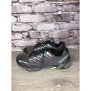 MERRELL Adventurine Black Aqua Mesh Lace Up Running Shoes Women Sz 8.5M US/39EU